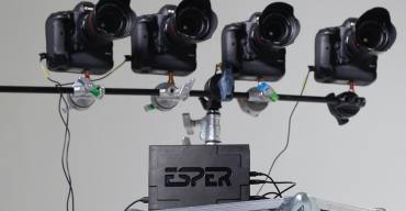 ESPER TriggerBox attached to 4 cameras
