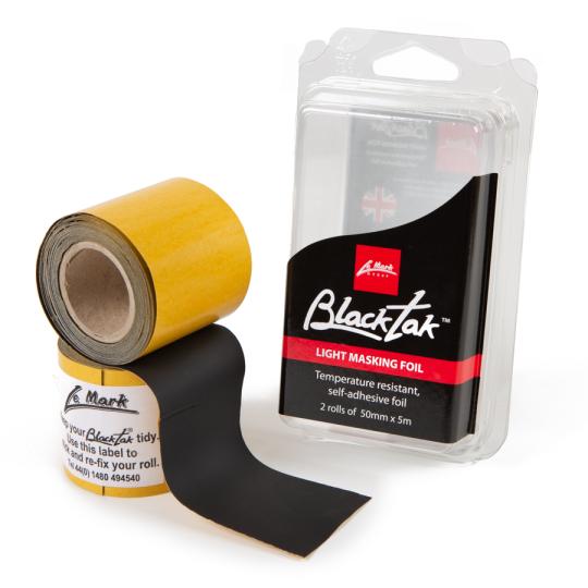 BlackTak Light Mask Foil Tape 50mm x 5m (2PK)