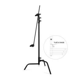 40in Flag Stand Detachable Base w/Arm & Knuckle - Black