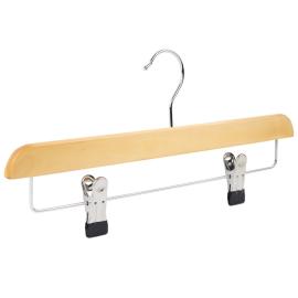 Wooden Trouser Hanger with Clips