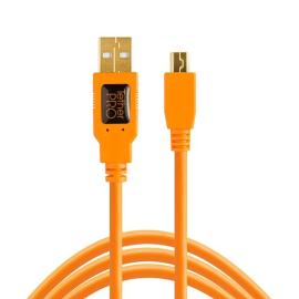 TetherPro USB 2.0 to Mini-B 5-Pin, 15' (4.6m) Org